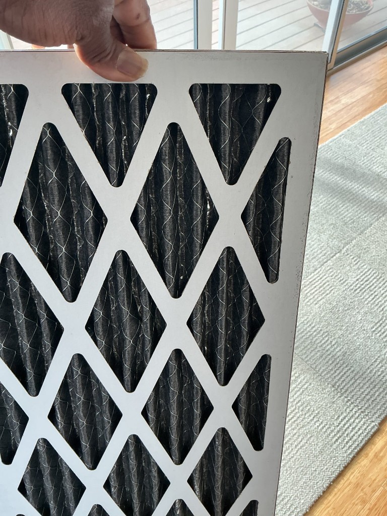 Used HVAC filter from maintenance call in ZIP 78726