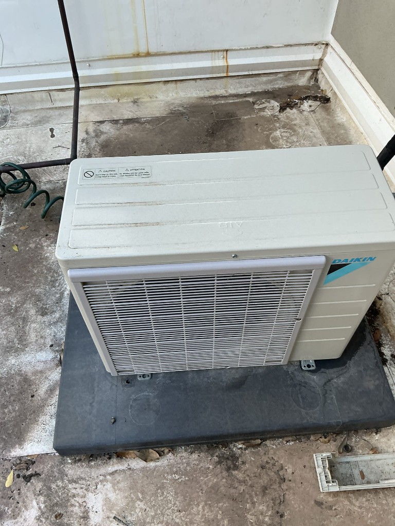 Mini split condenser on site in primary ZIP 78646